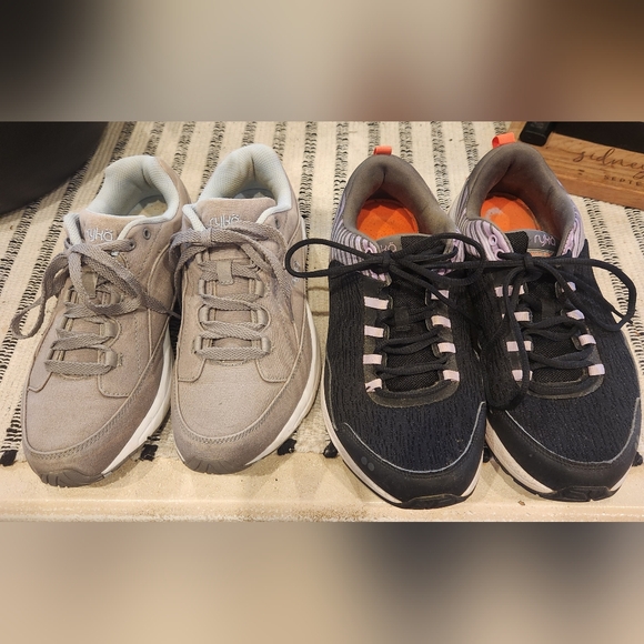BUY 1, GET 1: 2pr Ryka Tan and Black Sneakers - Picture 1 of 6